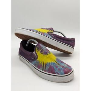 Men Size 11 Vans Classic Slip-On Tie Dye Mysterioso True White Skateboard Shoes